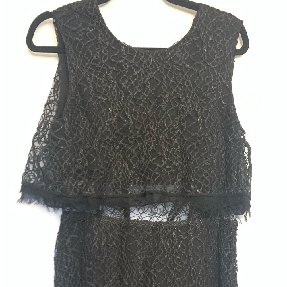 JONATHAN SIMKHAI LBD woman’s black Lace sheer Midi Dress size 8 occasion,wedding - Picture 8 of 8